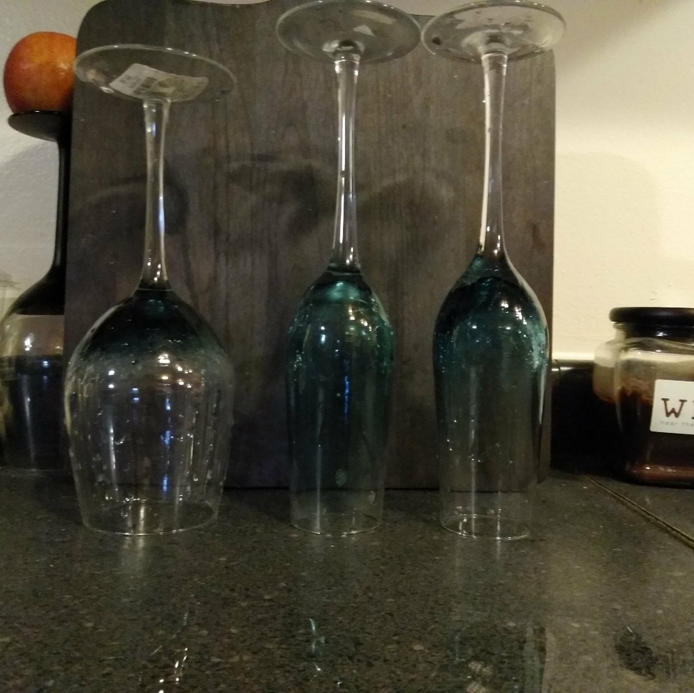 3 peir one wine glasses new